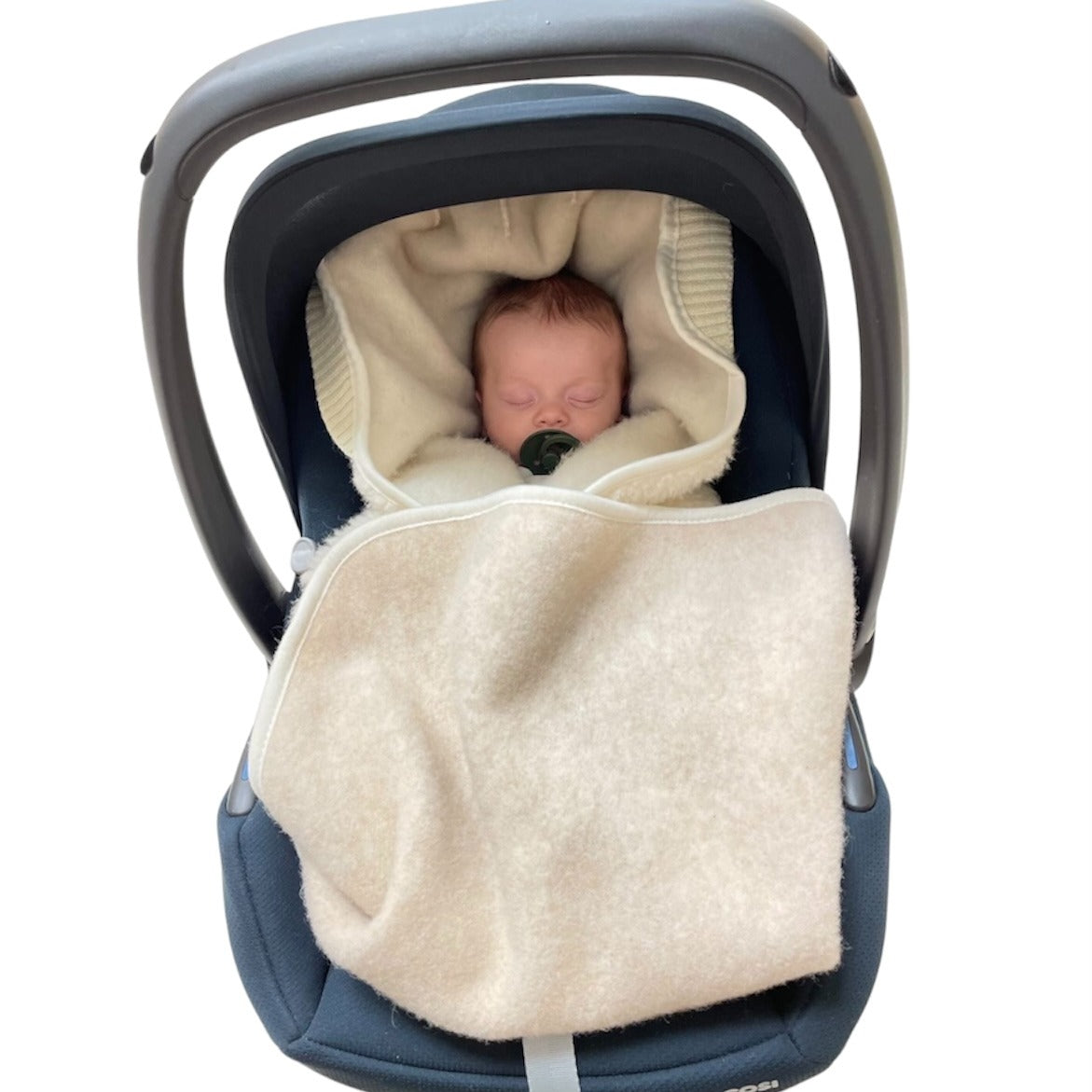 einschlagdecke maxi cosi Alwero Bio Baby Woll Maxi Cosi Einschlagdecke beige ecru – coucou natur