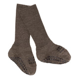 gobabygo Antirutsch Woll  Socken "braun melange"