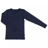 Joha Wolle Seide Shirt Langarm in dunkelblau