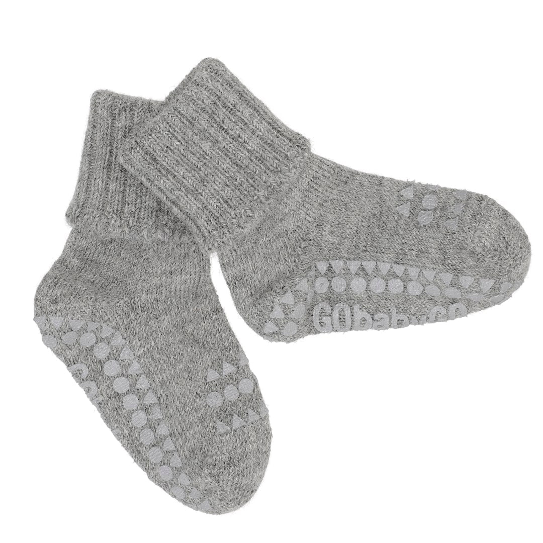 gobabygo Antirutsch Alpaca Socken "grey melange"
