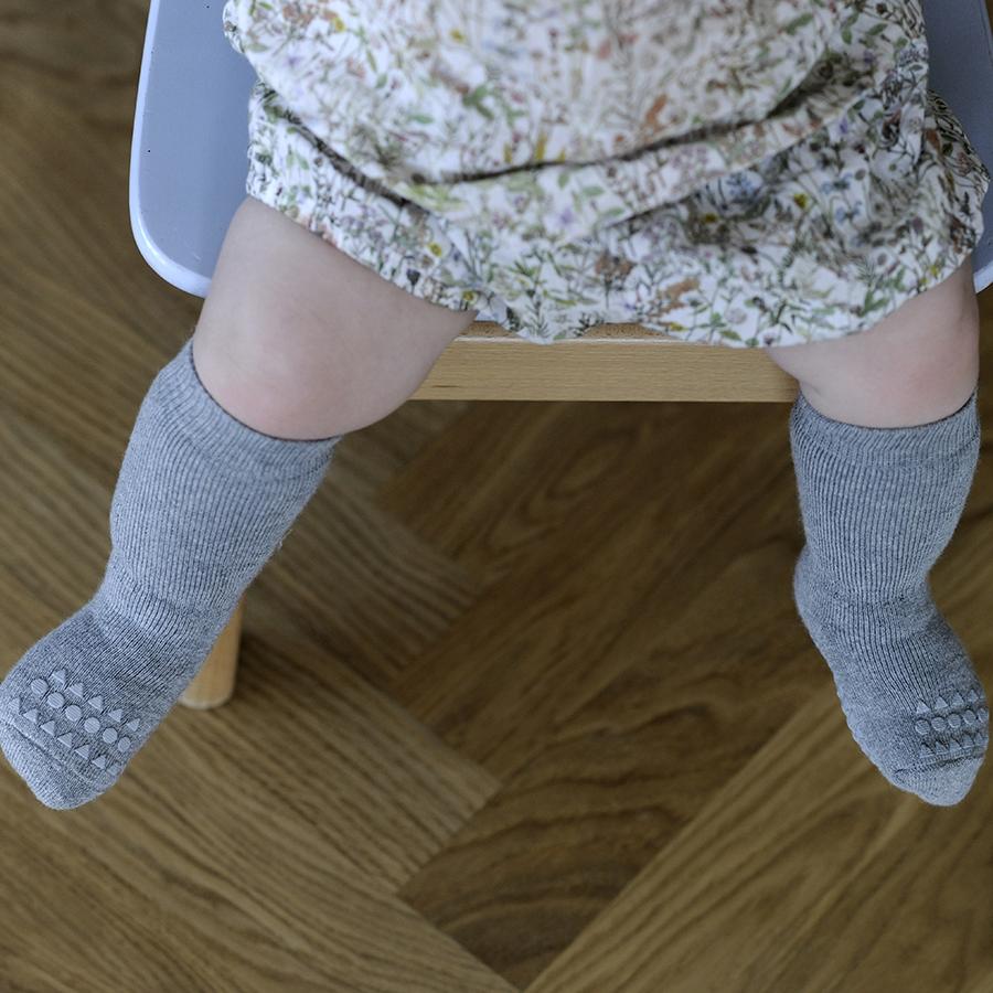 gobabygo Antirutsch Socken Baumwolle grey melange