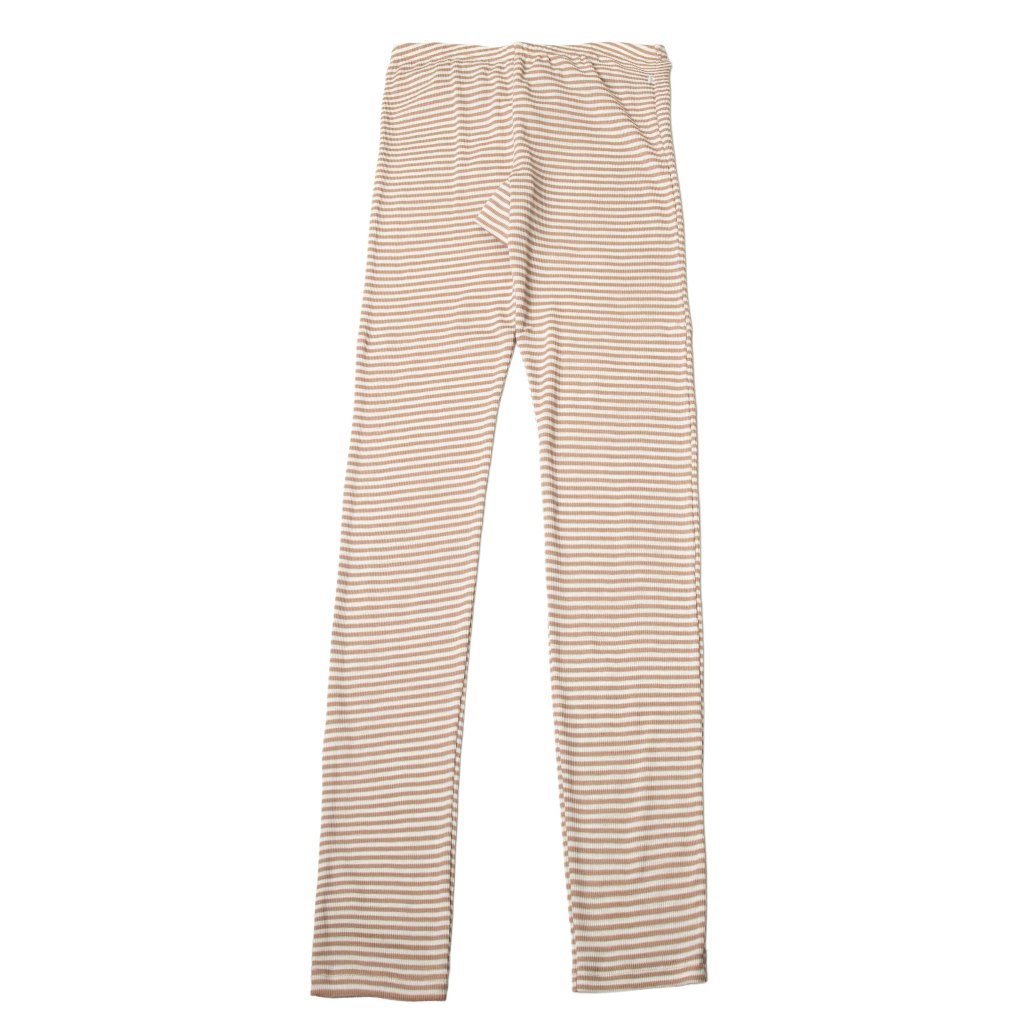 Joha Wolle Seide Leggings in soft mocca gestreift limited edition
