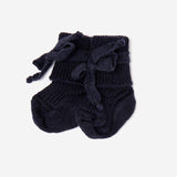 Hirsch Natur Baby Erstlingssocke Bio Schurwolle marine