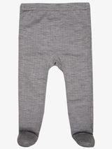 Joha Merino Woll Leggings mit Fuß hellgrau melange