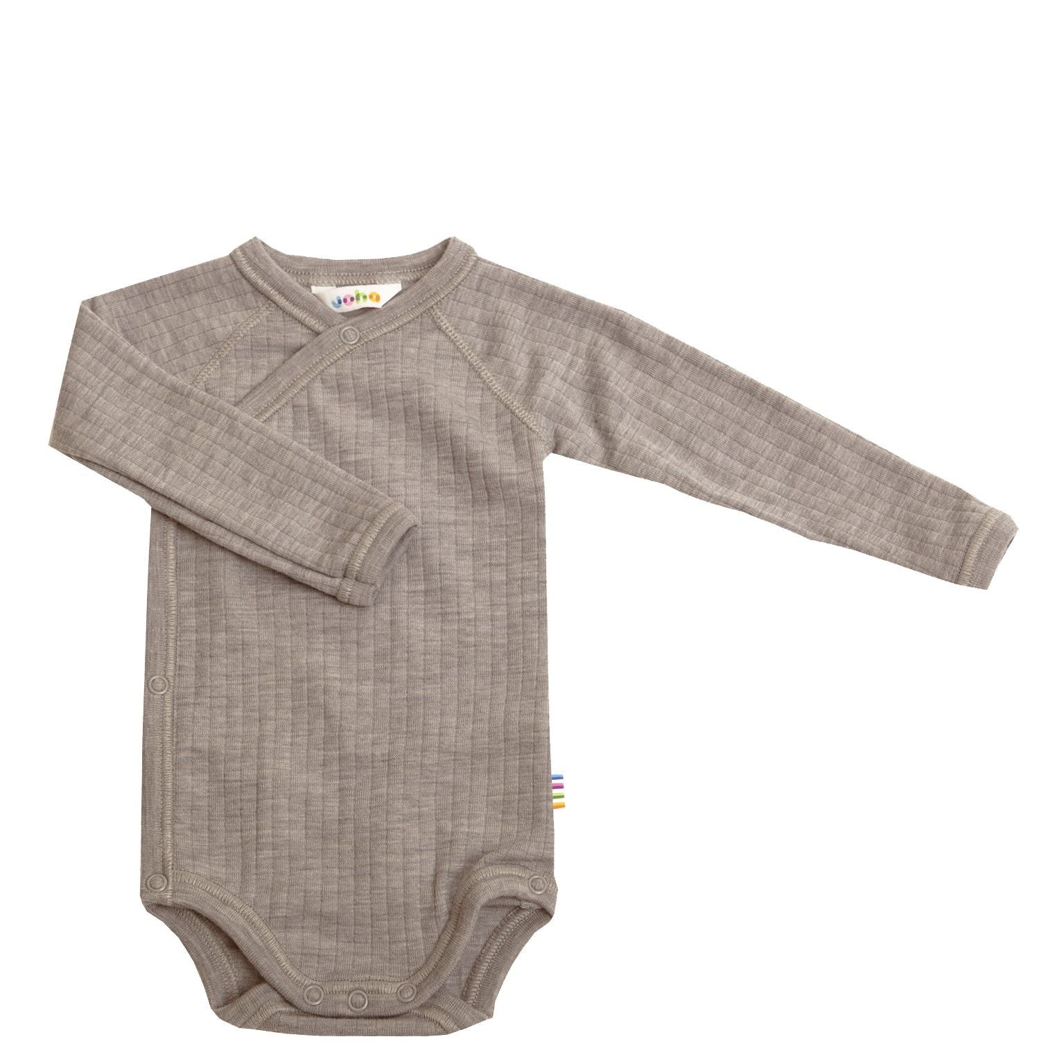 Joha Merino Woll Wickelbody sesam melange