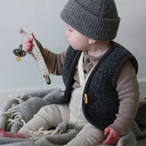 Alwero Kinder Bio Wollweste anthrazit