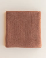 Hvid Merino Babydecke "Felix" terracotta