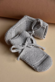 Lille Toni Merino Mütze "Emma" mid grey melange 0-3 Jahre